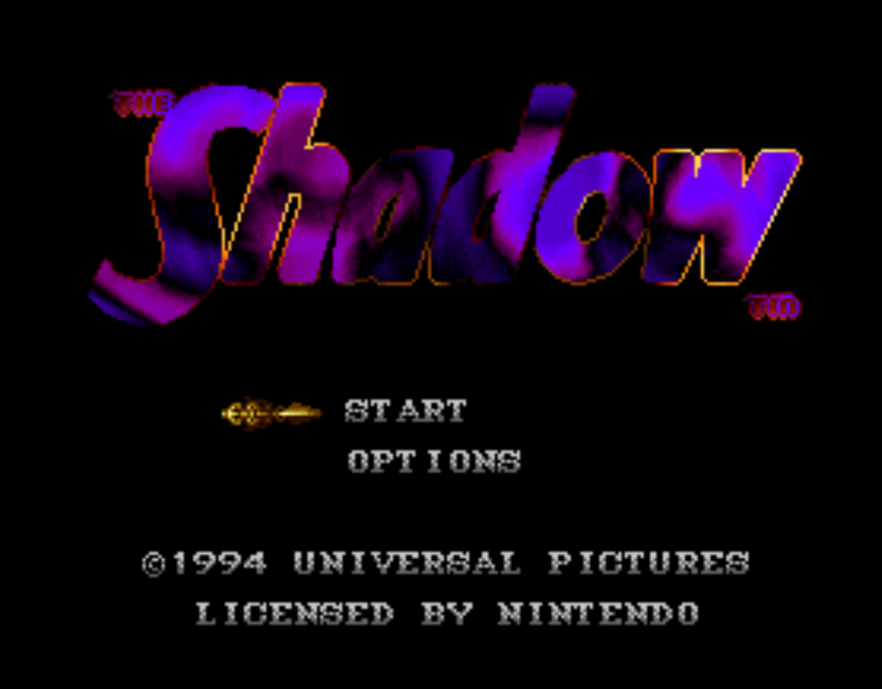 The Shadow Title Screen